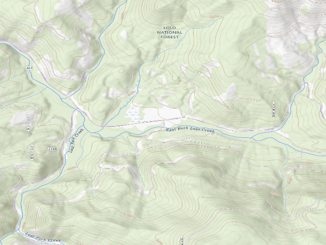 USGS topographic map of USFS dispersed camp — MT #243