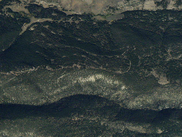 Aerial image of USFS dispersed camp — MT #245