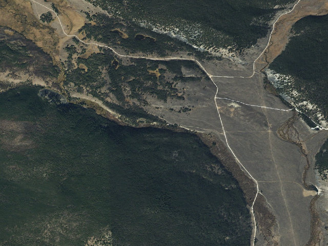 Aerial image of USFS dispersed camp — MT #247