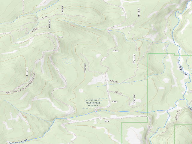 USGS topographic map of USFS dispersed camp — MT #248