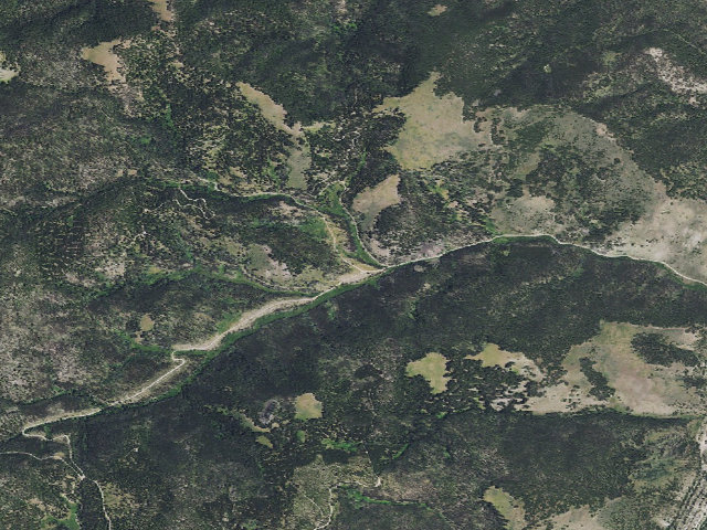 Aerial image of USFS dispersed camp — MT #250