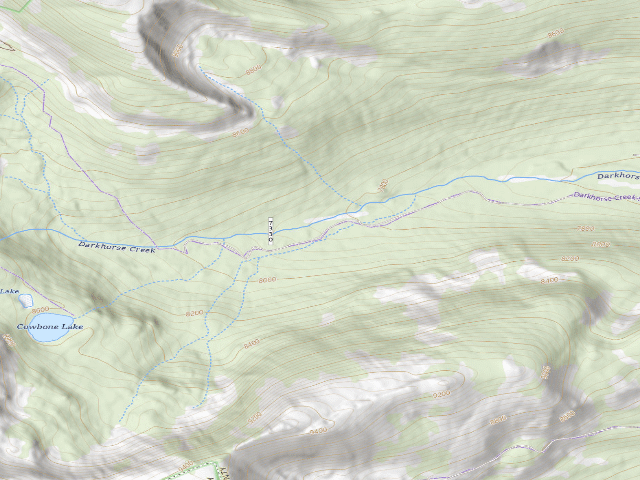 USGS topographic map of USFS dispersed camp — MT #251