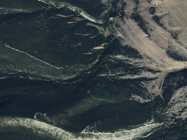 Aerial image of USFS dispersed camp — MT #253