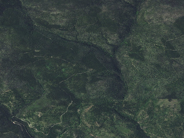 Aerial image of USFS dispersed camp — MT #255