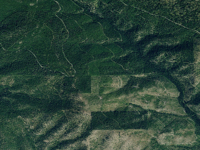 Aerial image of USFS dispersed camp — MT #257