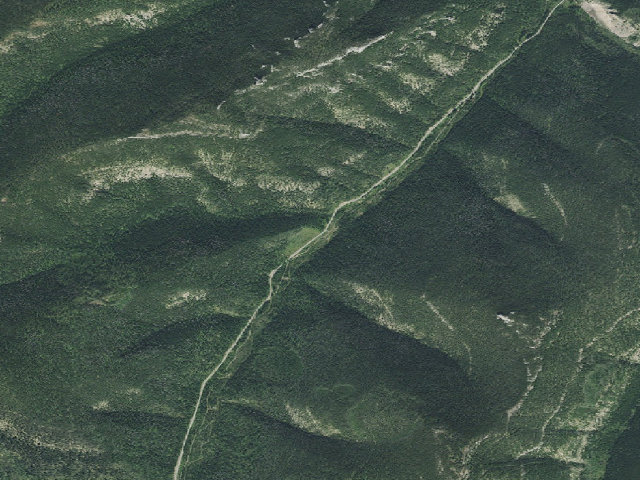 Aerial image of USFS dispersed camp — MT #260