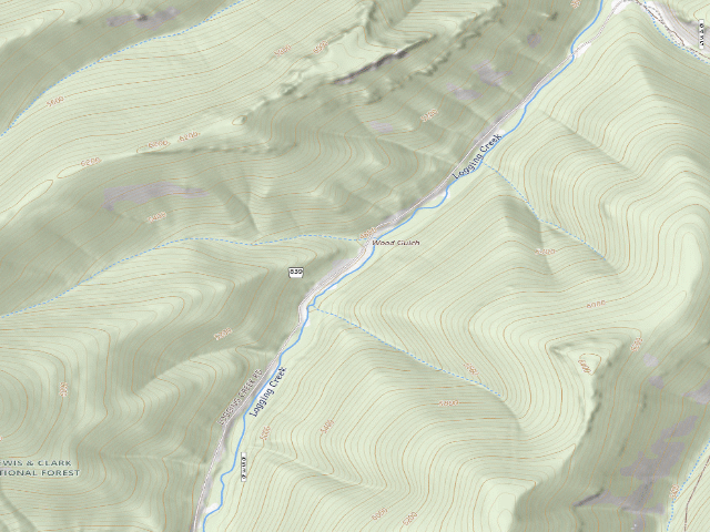 USGS topographic map of USFS dispersed camp — MT #260