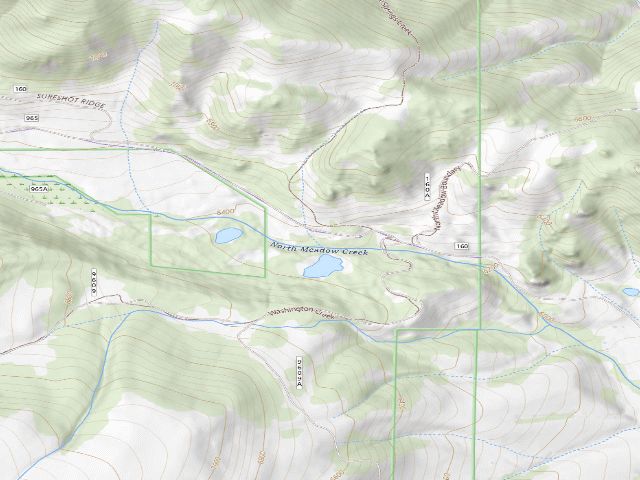 USGS topographic map of USFS dispersed camp — MT #261