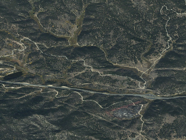 Aerial image of USFS dispersed camp — MT #262