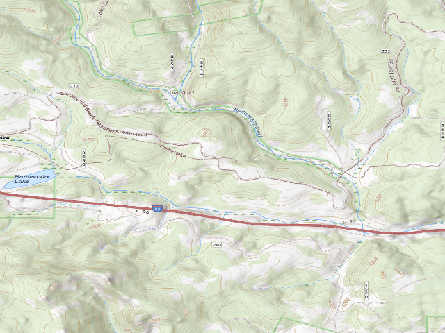 USGS topographic map of USFS dispersed camp — MT #262