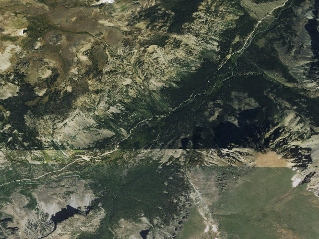 Aerial image of USFS dispersed camp — MT #263