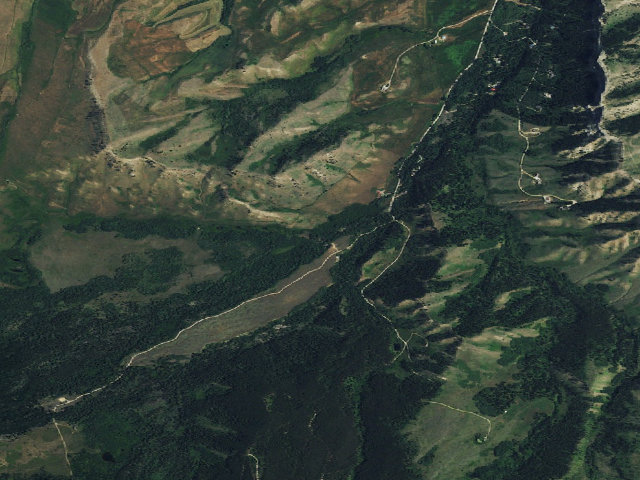 Aerial image of USFS dispersed camp — MT #264