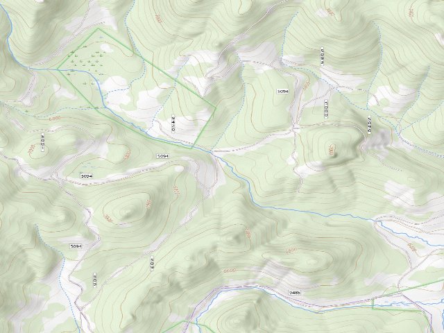 USGS topographic map of USFS dispersed camp — MT #267