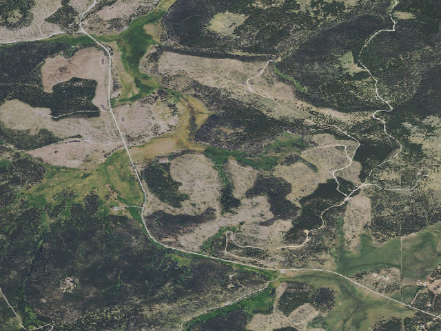 Aerial image of USFS dispersed camp — MT #268
