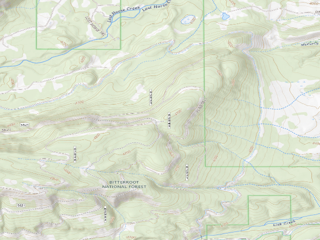 USGS topographic map of USFS dispersed camp — MT #269