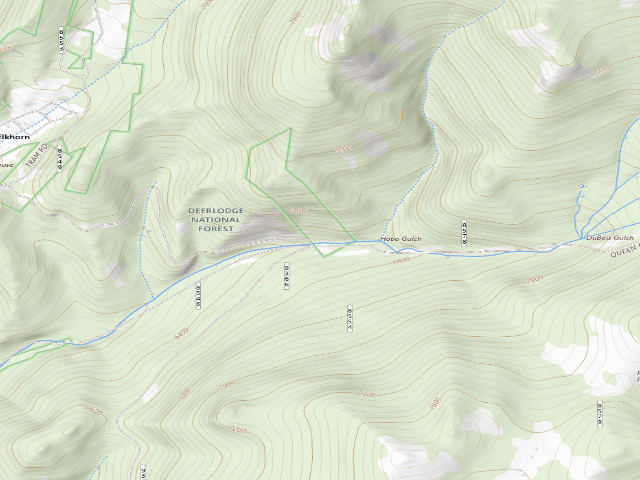 USGS topographic map of USFS dispersed camp — MT #27