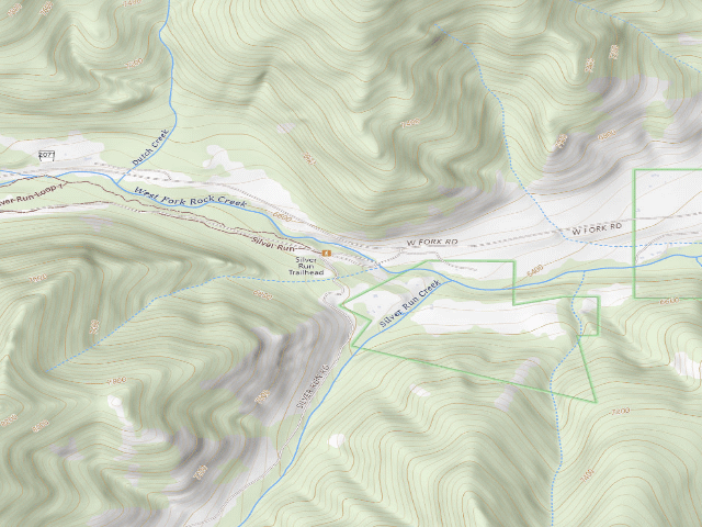 USGS topographic map of USFS dispersed camp — MT #270