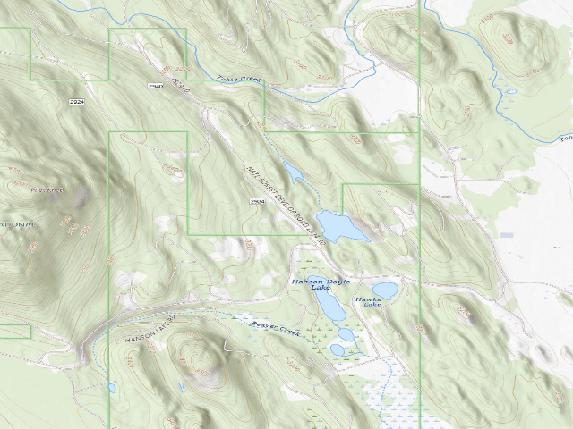 USGS topographic map of USFS dispersed camp — MT #271