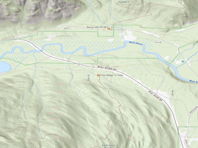 USGS topographic map of USFS dispersed camp — MT #272