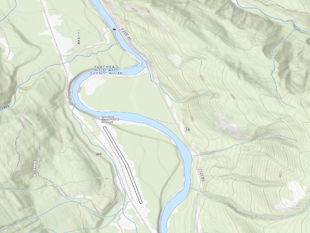 USGS topographic map of USFS dispersed camp — MT #273