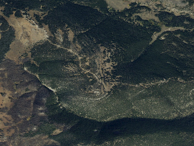 Aerial image of USFS dispersed camp — MT #274