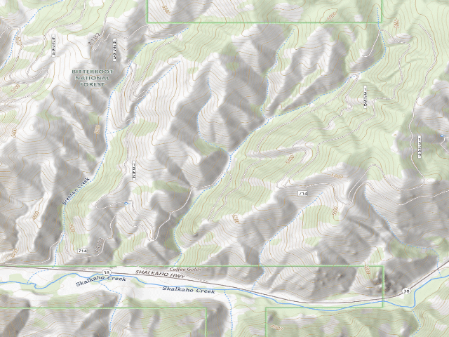 USGS topographic map of USFS dispersed camp — MT #276