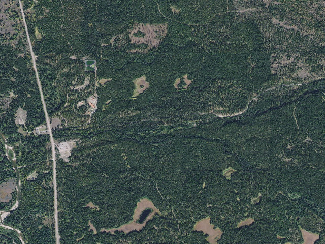 Aerial image of USFS dispersed camp — MT #279