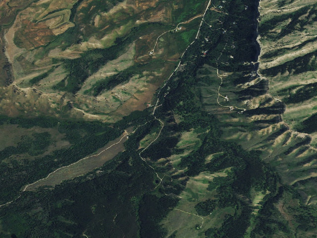 Aerial image of USFS dispersed camp — MT #28