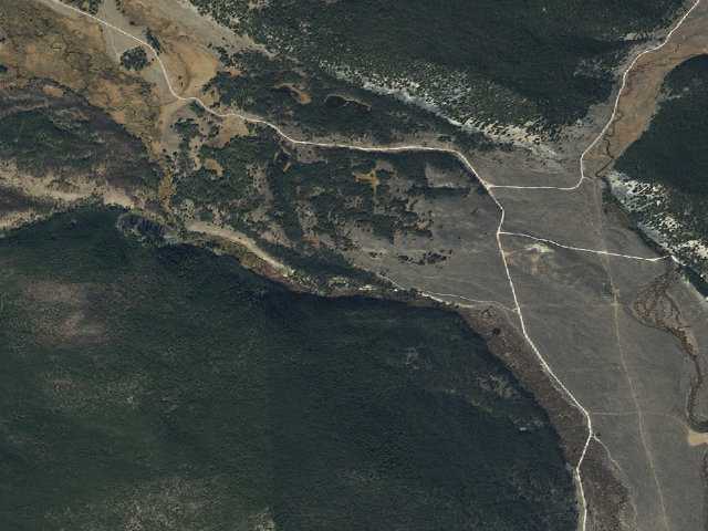 Aerial image of USFS dispersed camp — MT #282