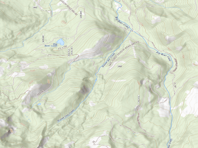USGS topographic map of USFS dispersed camp — MT #284