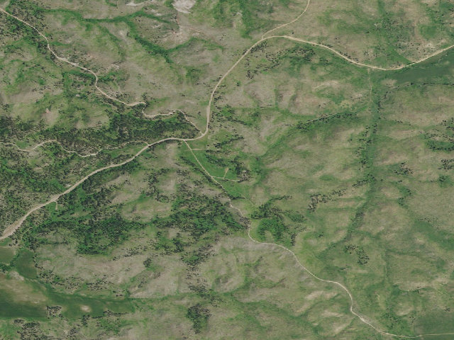 Aerial image of USFS dispersed camp — MT #285