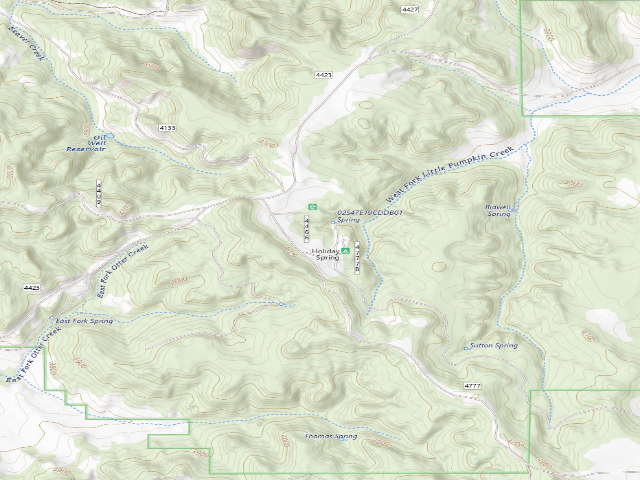 USGS topographic map of USFS dispersed camp — MT #285