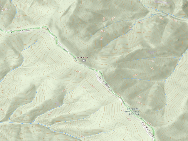 USGS topographic map of USFS dispersed camp — MT #286