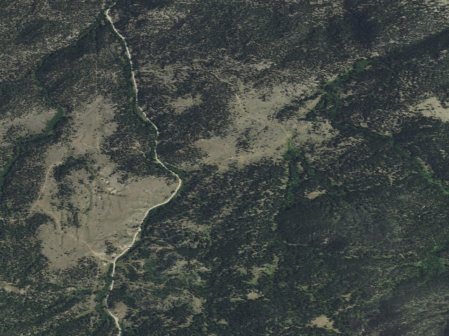 Aerial image of USFS dispersed camp — MT #287