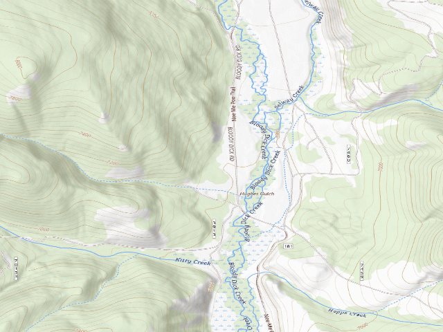 USGS topographic map of USFS dispersed camp — MT #288