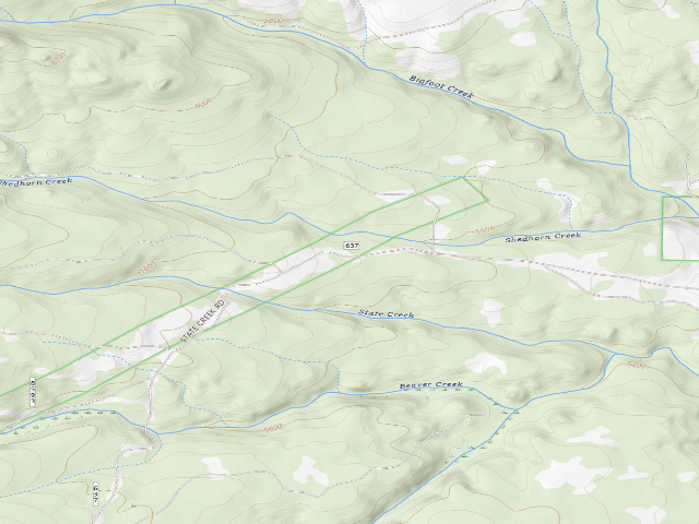 USGS topographic map of USFS dispersed camp — MT #289