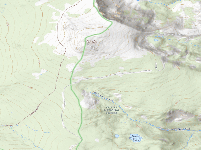 USGS topographic map of USFS dispersed camp — MT #29