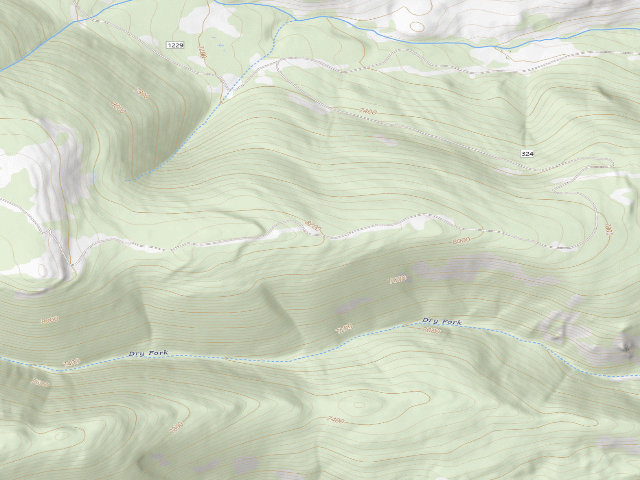 USGS topographic map of USFS dispersed camp — MT #290