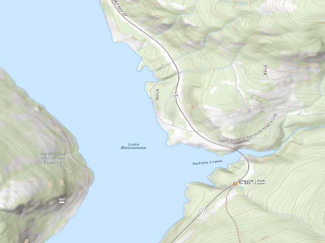 USGS topographic map of USFS dispersed camp — MT #291