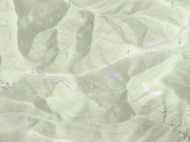 USGS topographic map of USFS dispersed camp — MT #293
