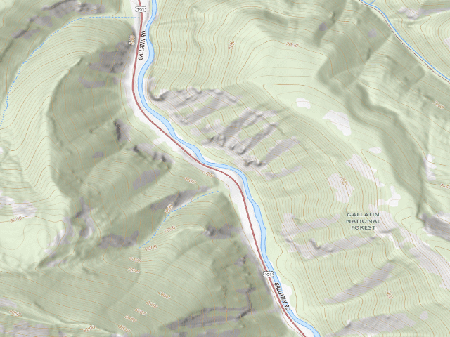USGS topographic map of USFS dispersed camp — MT #294