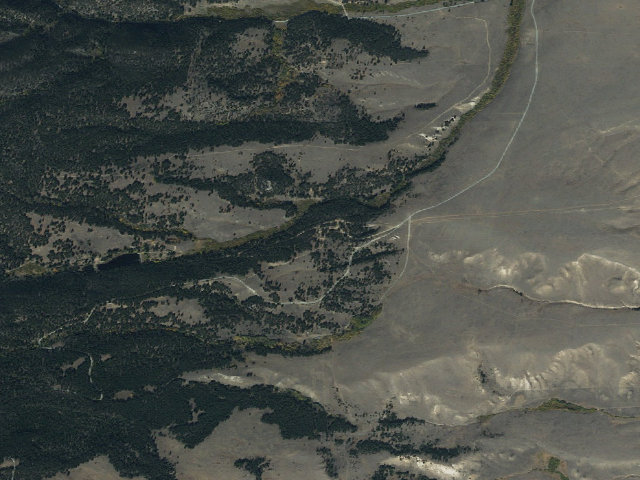 Aerial image of USFS dispersed camp — MT #296