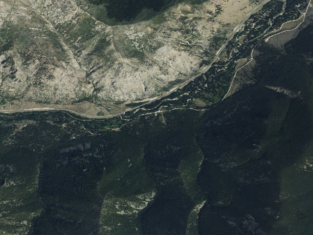 Aerial image of USFS dispersed camp — MT #297