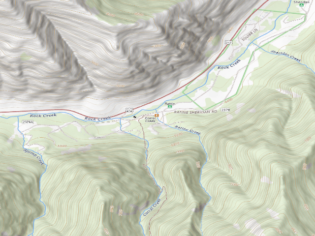 USGS topographic map of USFS dispersed camp — MT #297