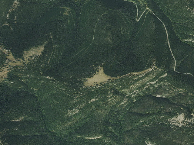 Aerial image of USFS dispersed camp — MT #3