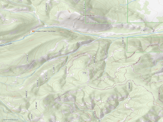 USGS topographic map of USFS dispersed camp — MT #30