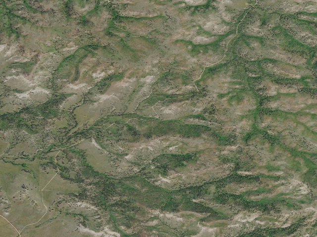 Aerial image of USFS dispersed camp — MT #300
