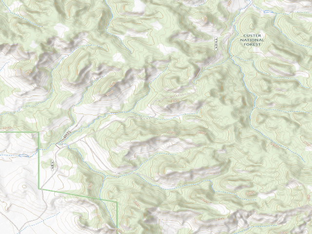 USGS topographic map of USFS dispersed camp — MT #300