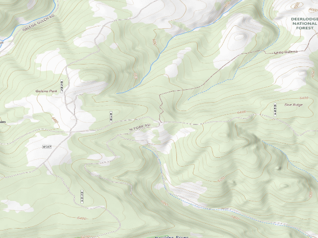 USGS topographic map of USFS dispersed camp — MT #301