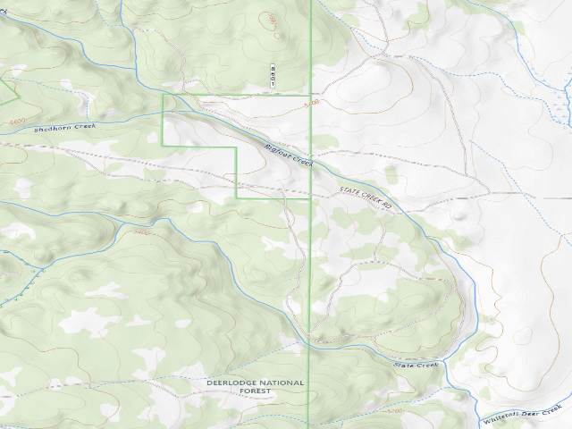 USGS topographic map of USFS dispersed camp — MT #302